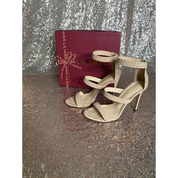 ❌SOLD❌ Nude Braided Strap Heels - Picture 1 of 4